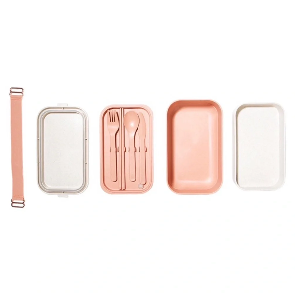 Our Place Layer Lunch Box with Clips & Utensils
